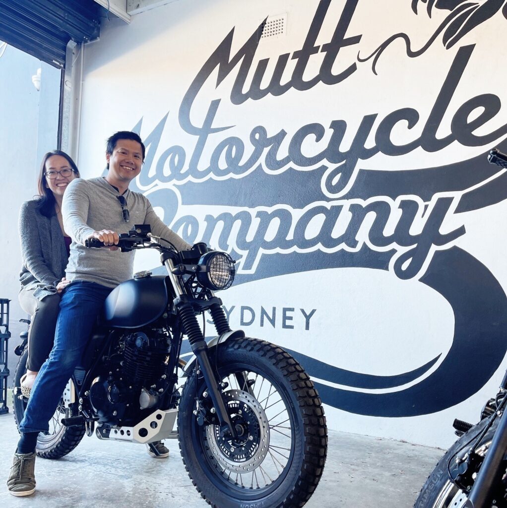 The winner of our third Park on King x Mutt Motorcycle giveaway!