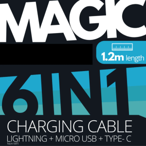 Magic - 6 in 1 Charging Cable (Lightning, Type-C, Micro USB)
