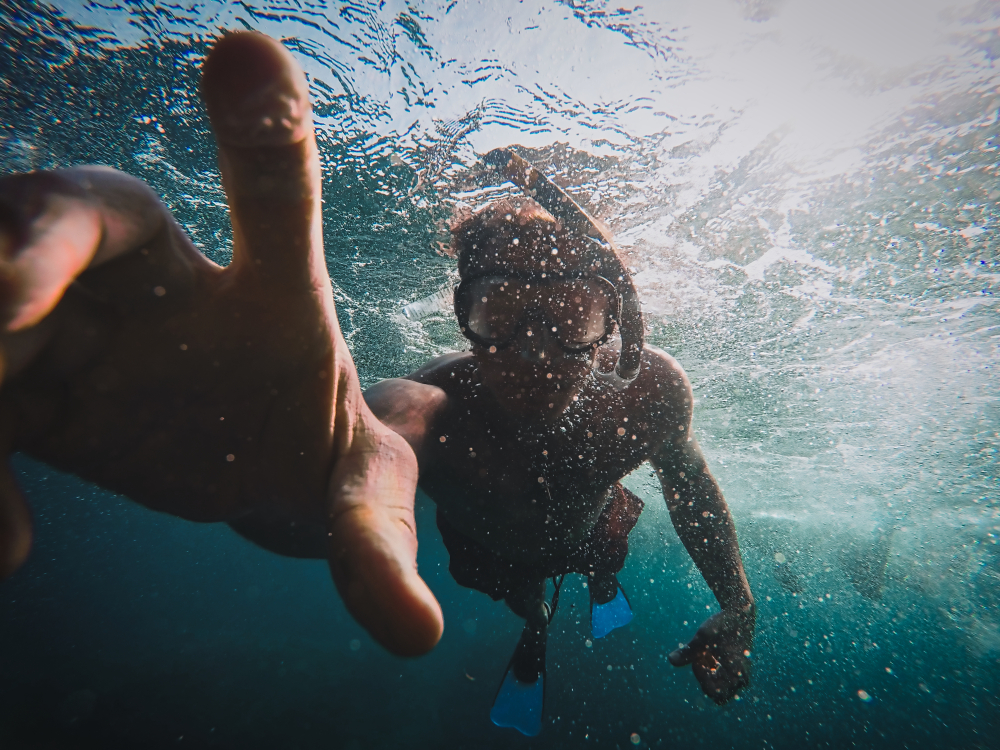 Under Water Shot Using A Gopro While Snorkeling In Action